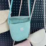 Kids Straw One Shoulder Bag Retro Crossbody Zero Wallet Travel Bag