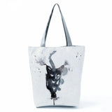 Cat Print Cartoon Animal Handbag Shoulder Bags Women Shopper Shopping