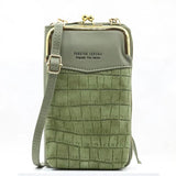 Crocodile Pattern Stitch Mini Bag Multifunctional Zipper Bag