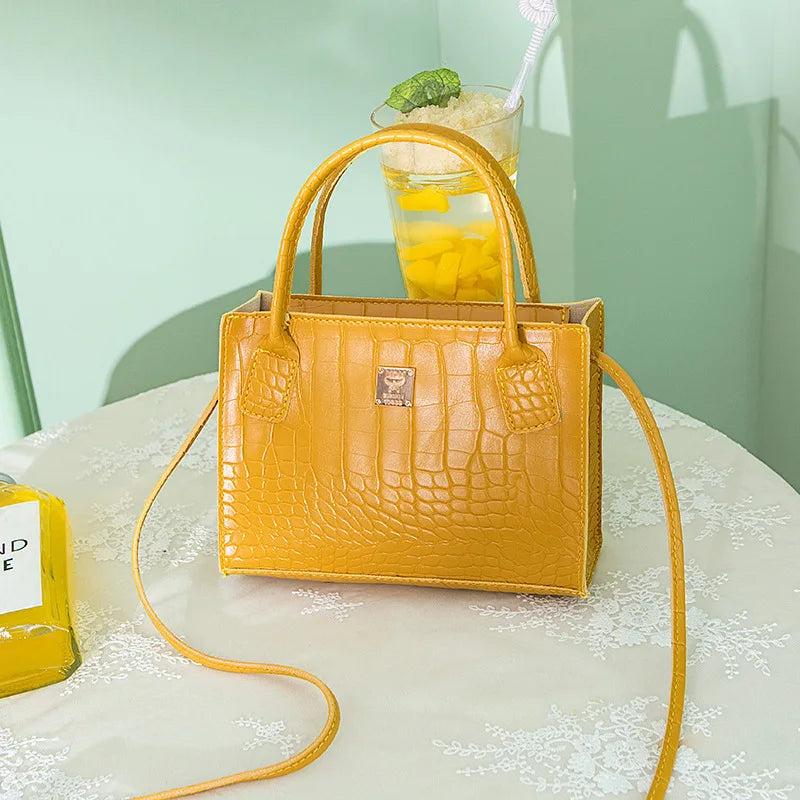 Crocodile Pattern Mini Totes Shoulder Handbag