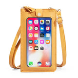 Multifunctional Messenger Bag with Transparent Touch Screen for Mobile Phones