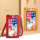 Multifunctional Messenger Bag with Transparent Touch Screen for Mobile Phones