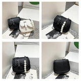 Pearls Crossbody Messenger Handbags Small Shoulder Bag