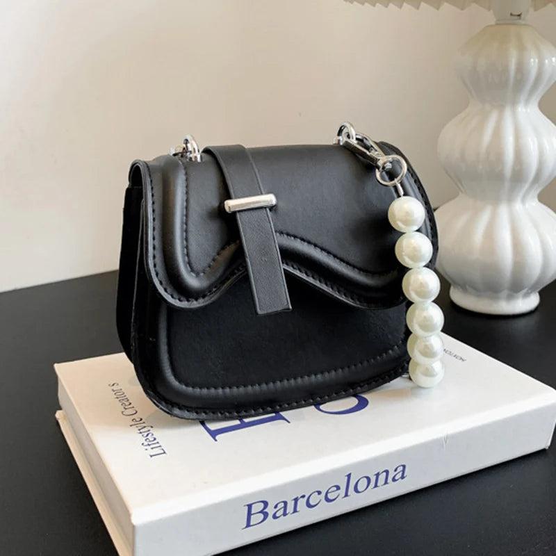 Pearls Crossbody Messenger Handbags Small Shoulder Bag