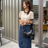 2Pcs Women Underarm Shoulder Bag Leather Totes Solid Messenger Bags