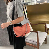 Retro Nylon Shoulder Bag Women Chain Underarm Purse Handbag