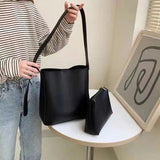 Vintage PU Leather Composite Bags Casual Large Capacity Messenger Bags Female