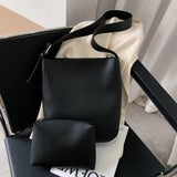 Vintage PU Leather Composite Bags Casual Large Capacity Messenger Bags Female