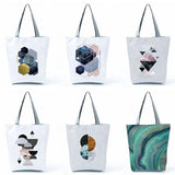 Geometry Printed High Capacity Shoulder Bag