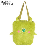Mara's Dream Little Monster Plush Shoulder Bag Soft Faux Fur Ladies Shoppi