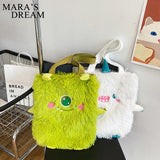 Mara's Dream Little Monster Plush Shoulder Bag Soft Faux Fur Ladies Shoppi
