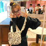 Women Canvas Handbag Flower Print Casual Large Capacity Shoulder Bag