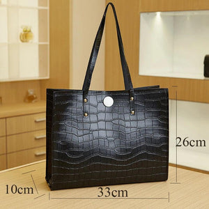 Crocodile Pattern PU Leather Shoulder Bag Women Handbags