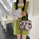 Girls Print Cotton Storage Bag Women Portable Soft Pouch