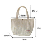 Girls Print Cotton Storage Bag Women Portable Soft Pouch
