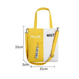Large Capacity Women's Canvas Bag Casual Shoulder Bag Zipper Handbag