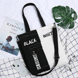 Large Capacity Women's Canvas Bag Casual Shoulder Bag Zipper Handbag