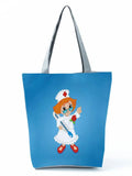 Printed Nurse Handbag Travel Beach Bags for Women Large Capacity Shoulder Bag