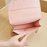 Chain Crossbody Bag PU Leather Handbag for Women