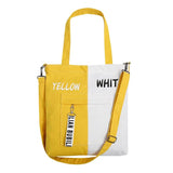 Youth Letter Print Canvas Tote Bag Student Handbag