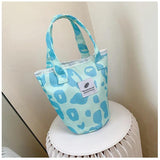 Leopard Pattern Women's Canvas Bucket Bag Pink Tote Clutch Purse Shoulder Bags