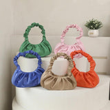 Pleated PU Leather Handbag for Women Cloud Bags Armpit Bag Shoulder Bags