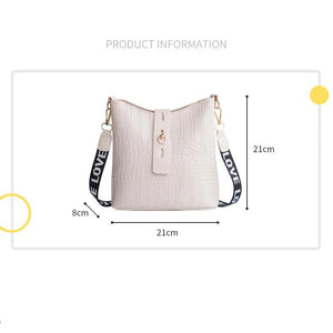 Crocodile Women Ladies Messenger Bags PU Leather Crossbody Shoulder Bag Small