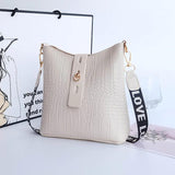 Crocodile Women Ladies Messenger Bags PU Leather Crossbody Shoulder Bag Small