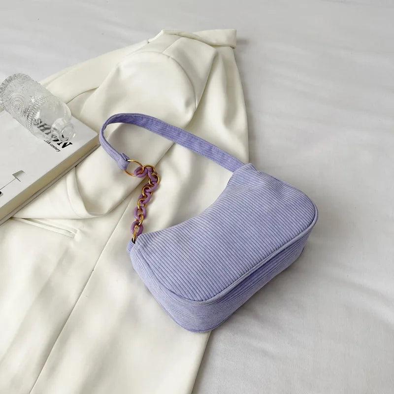 Corduroy Crossbody Bag Women's Casual Shoulder Handbag
