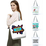Teacher's Printed Tote Bag Eco Friendly Women Shoulder Bag