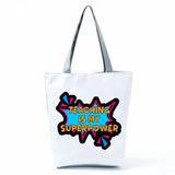 Teacher's Printed Tote Bag Eco Friendly Women Shoulder Bag
