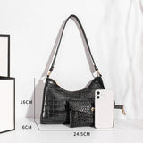 2Pcs Women Leather Totes Messenger Bags Set Solid Shoulder Bags