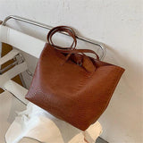 Crocodile Pattern Women Commute Tote Bags Large Capacity Shoulder Handbags