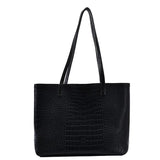 Crocodile Pattern Women Commute Tote Bags Large Capacity Shoulder Handbags
