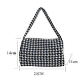 Vintage Plaid Shoulder Bag Casual Small Crossbody Handbag