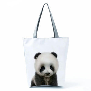Animal Print Women Handbag Casual Tote Bags Large Capacity Panda Koala Elephant