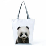 Animal Print Women Handbag Casual Tote Bags Large Capacity Panda Koala Elephant