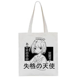 Japanese Anime Shoulder Bag Vintage Canvas Handbag Y2K Goth Punk