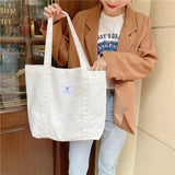 Retro Canvas Shoulder Bag Small Fresh Buckle Tote Handbag