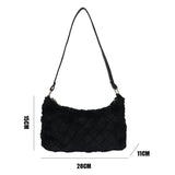 Soft Plush Shoulder Bags Casual Totes Underarm Bags