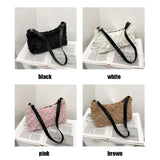 Soft Plush Shoulder Bags Casual Totes Underarm Bags