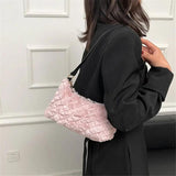 Soft Plush Shoulder Bags Casual Totes Underarm Bags