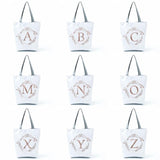 Initials Print Women's Tote Bag High Capacity Ladies Shopping Bag