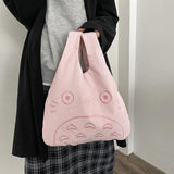 Totoro Embroidery Handbag for Women