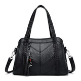 Vintage Leather Crossbody Bag for Women - Brown