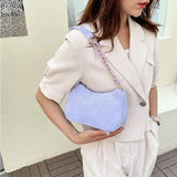 Women Chain Underarm Bag Canvas Messenger Handbag