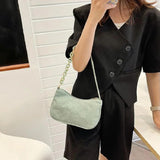 Women Chain Underarm Bag Canvas Messenger Handbag