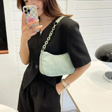Women Chain Underarm Bag Canvas Messenger Handbag