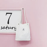 Women Corduroy Canvas Tote Handbag Female Shoulder Bags
