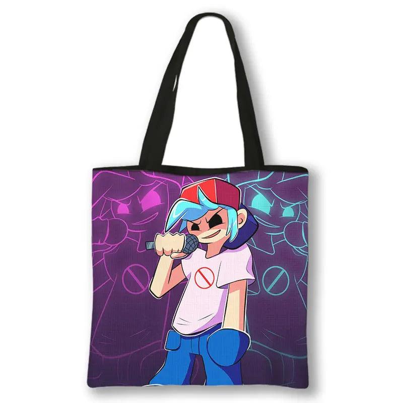 FNF Whitty Boyfriend Tote Bag Casual Shoulder Beach Bag Women